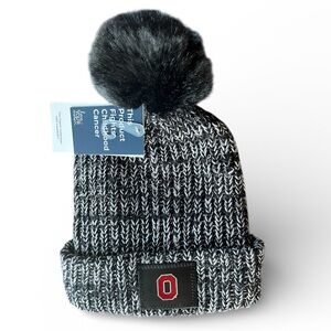 Love Your Melon Ohio State Buckeyes Cuffed Knit Hat with Pom.